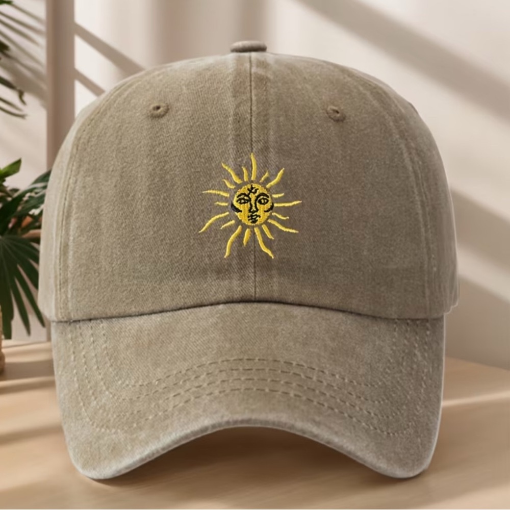 Boho Golden Sun Hat Dark Gray New Adjustable